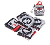 Livres en Tissu pour bébé Cartes de Puzzle pour Nourrissons en Tissu Doux 26 pièces Jouets d'apprentissage pour l'éducation précoce pour Les Tout-Petits Cartes de l'alphabet en (Noir Blanc Rouge)