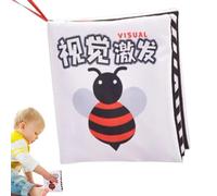 Livres en tissu pour bébé, livre en tissu doux, livre en tissu doux pour bébé, livres crépitants pour 9 mois, améliorent l'observation, la mémoire et éveillent les N