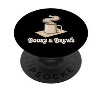 Livres et brasseries Coffee Reader Bibliophile Bibliophile Bookworm PopSockets PopGrip Adhésif