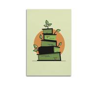 Livres et croissance - Décoration murale inspirante - Knowledge - Poster à thème artistique moderne à suspendre - 50 x 75 cm