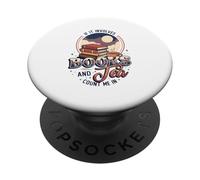 Livres et thé Count Me in Funny Bibliophile Reading PopSockets PopGrip Adhésif