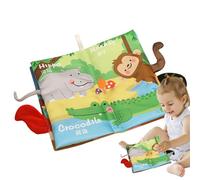 Livres froissés pour bébés - Touchez et sentez des livres en tissu froissé,Livres en tissu froissé, jouet de ferme d'éducation précoce, toucher et sentir, Pages en tissu froissé lavables Sollee