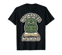 Livres Fuel My Mind Owl Green Leaves Graphic T-Shirt
