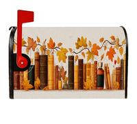 Livres - Housses magnétiques pour boîte aux lettres - Feuilles rustiques d'automne - Feuilles de vigne d'automne - Couverture décorative pour décoration de jardin et cour - 45,7 x 53,3