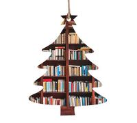 Livres Imprimés Ornements de Noël en bois Pendentif DIY Décorations de sapin de Noël, anges, cloches