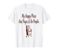 Livres introvertis My Happy Place Has Pages No People T-Shirt