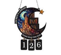 Livres Lus Cette Année | Décor de Bibliothèque,Panneau Suspendu Compteur de Lecture | pour Bibliothèque Étagère Coin Club Lecteurs Bibliothécaires Femmes Bureau Domicile Salon