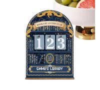 Livres lus cette année - Promouvoir l’habitude, décor d’étagère de de bibliothèque, ornement d’étagère de piste livresque en bois | Panneau de lecture de livres pour la maison, la chambre à couche