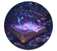 Livres Magiques Puzzle 1000 Pièces Fantaisie Forêt Ronde Puzzle Jeu D'Intelligence De l'art De La Décoration Moderne pour Toute La Famille 1000pcs (67.5x67.5cm)