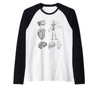 Livres médicaux Anciens Illustrations d'anatomie Vintage Manche Raglan