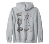 Livres médicaux Anciens Illustrations d'anatomie Vintage Sweat à Capuche