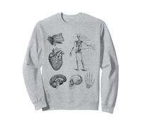 Livres médicaux Anciens Illustrations d'anatomie Vintage Sweatshirt