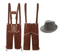 Livres médiévaux ethniques masculins traditionnels tenues Oktoberfest Salopette Combinaison et chapeau Deux pièces Costume de Raiponce pour femmes Cosplay, gris, XXL