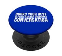 Livres Meilleure défense Contre la Conversation Introvertis Humour PopSockets PopGrip Adhésif