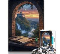 Livres par The Window Puzzles pour Adultes et Adolescents, Jeux éducatifs, décoration d'intérieur, Convient pour la décoration de Bureau (75x50cm)