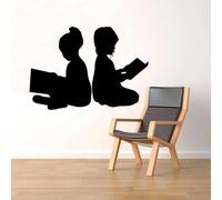 Livres pour enfants noirs Autocollants muraux Étiquettes pour l’éducation scolaire Maison Fresque d’art Chambre Salon Décoration intérieure