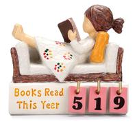 Livres Read This Year Counter Book Lover Lover Gifts for Women Readers Librarian Reader Teacher Book Tracker for Home Library Decor Bookish Gifts Reading Accessories for Bookworm Bookbox Shelf Decor