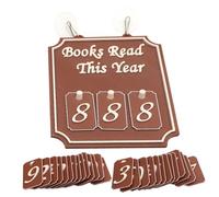 Livres Read This Year Counter | Panneau décoratif pour coin de bibliothèque - Bibliothèque pour enseignants, hommes, lecteurs, femmes, écrivains, fans de littéraire, amateurs
