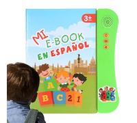 Livres sonores en carton | Apprendre les mots bilingue avec toucher sensible, livre interactif avec son, pour enfants et filles de 3 ans, anniversaire, fête d'enfants, maison, école, voyage, extérieur