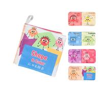 Livres souples à contraste élevé - Livres en tissu doux pour l'éducation préscolaire - tactiles et sensoriels, livre d'apprentissage éducatif multifonctionnel pour d'âge préscolaire, Kongou