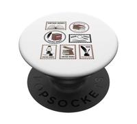 Livres Vintage Rétro Classique Lecteur Timbre Artwork Lover PopSockets PopGrip Adhésif