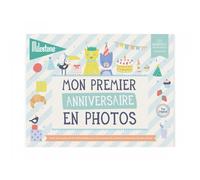 Livret de 6 cartes étapes détachables Mon premier anniversaire en photos
