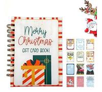 Livret de cartes-cadeaux de Noël, livret de cartes-cadeaux à spirale, 5x7 pages, livrets de cartes-cadeaux, cadeaux pour la famille, les amis, les camarades de classe et les collègues(1pcs)