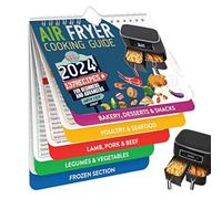 Livret de cuisson pour friteuse à air, guide de cuisson magnétique pour réfrigérateur,Tableau des temps Guide de de la friteuse à air magnétique, Livre de recettes de cuisine avec temps de