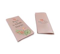 Livret de Famille personnalisé, idée cadeau personnalisable, cadeau mariage original, Protège Livret de Famille motif Fleurs Oiseau du Paradis - SP0104a (Nacré Rose)