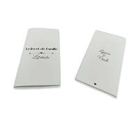 Livret de Famille personnalisé, idée cadeau personnalisable, cadeau mariage original, Protège Livret de Famille Coeur - CL0066a (Blanc)
