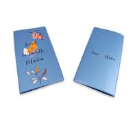 Livret de Famille personnalisé, idée cadeau personnalisable, cadeau mariage original, Protège Livret de Famille motif Art Boheme- SP0112a (Nacré Pétrole)