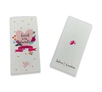 Livret de Famille personnalisé, idée cadeau personnalisable, cadeau mariage original, Protège Livret de Famille motif Coeurs - SP0103b (Blanc)