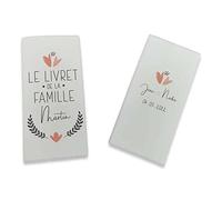 Livret de Famille personnalisé, idée cadeau personnalisable, cadeau mariage original, Protège Livret de Famille Coeur - CL0065c