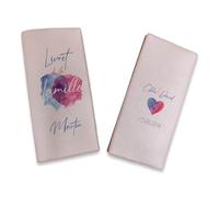 Livret de Famille personnalisé, idée cadeau personnalisable, cadeau mariage original, Protège Livret de Famille motif Couple Aquarelle - SP0109a (Nacré Rose)