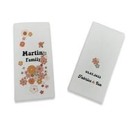 Livret de Famille personnalisé, idée cadeau personnalisable, cadeau mariage original, Protège Livret de Famille motif Groovy - SP0123a (Blanc)