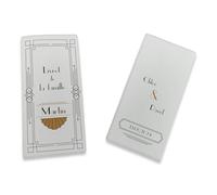 Livret de Famille personnalisé, idée cadeau personnalisable, cadeau mariage original, Protège Livret de Famille Art Deco - CL0130a (Blanc)