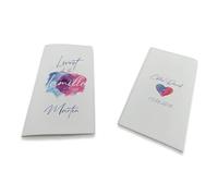 Livret de Famille personnalisé, idée cadeau personnalisable, cadeau mariage original, Protège Livret de Famille motif Couple Aquarelle - SP0109a (Blanc)