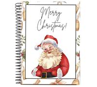 Livret de Noël - Livre de cartes de vœux de vacances à pour la famille, les amis et les enseignants, cadeaux de fête d'hiver avec motif festif pour bureau, école et la maison, 17,5 x 13 cm
