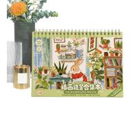 Livret de scènes miniatures, plus de 1000 pièces de bricolage, autocollants | 10 livres d'autocollants mignons sur le thème de la boutique pour adultes, adolescents, salle de ureau