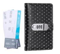 Livret d'épargne en espèces - Planificateur budgétaire 17,8 x 11 cm, classeur financier en cuir PU avec verrouillage par mot de passe, organiseur d'épargne en PVC avec 100 enveloppes | Système d'