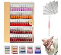 Livret Magnétique D'Échantillons D'ongles, 2025 Nouveaux Vernis À Ongles 120/180/240 Couleurs, Organiseur D'ongles Vierge Magnétique, Livret de Conception de Salon de Nail Art Professionnel(Apricot,24