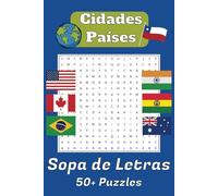 Livro Cidades e Países - Sopa de Letras: Sopa de Letras Fácil de Ler sobre Países, Cidades, Regiões e Mais | Tamanho A5, 110 páginas | +50 puzzles ... Presente para Férias e Tempos Livres