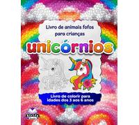 Livro de animais fofos para crianças, unicórnios, livro de colorir para idades dos 3 aos 6 anos, livros de exercícios de controlo de lápis: Atividades ... de linhas para habilidades motoras finas