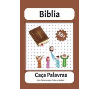 Livro de Caça-Palavras da Bíblia: Caça-palavras com impressão fácil de ler sobre Bíblia, Escola Bíblica, Ensinamento Cristão e mais | 15,24 x 22,86 cm, 110 páginas | 50* Puzzles. Presente para Férias