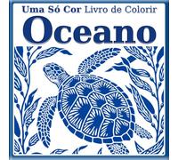 Livro de Colorir com Uma Só Cor - Oceano: Guias de pontos para colorir & exemplo final em cinzento | Vida marinha, peixes tropicais e natureza subaquática para todas as idades