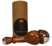 Livronic Kansa Wand Outil de massage facial pour détoxifier, outil en cuivre pour les jambes et le visage, masseur détoxifiant et relaxant (bronze, taille : 4,5 cm)