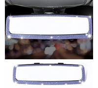 LivTee Accessoires de rétroviseur de voiture Bling Strass Miroir de voiture Coque de rétroviseur de voiture en cristal Diamant pour femmes et hommes - Bleu