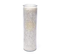 LivuX 1243 - Bougie en stéarine - Mandala - Gris - 21 x 6,5 cm - Durée de combustion : environ 100 heures de combustion - Sans parfum - Cire de palmier durable - Fabriquée à la main - Avec dessous en