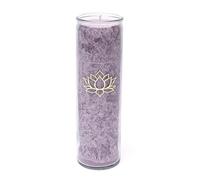 LivuX 1252 - Bougie en stéarine - Lotus violet - 21 x 6,5 cm - Durée de combustion : environ 100 heures de combustion - Fabriquée à la main - Sans parfum - Cire de palmier durable - Bougie rituelle