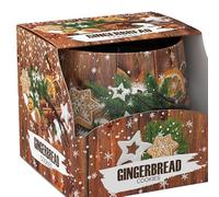 LivuX 1367 Bougie parfumée en verre Gingerbread & Orange - Parfum d'agrumes épicé et doux - Bougie aromatique 100 g - Durée de combustion env. 25 h - Ø 7,5 cm - Arôme de Noël